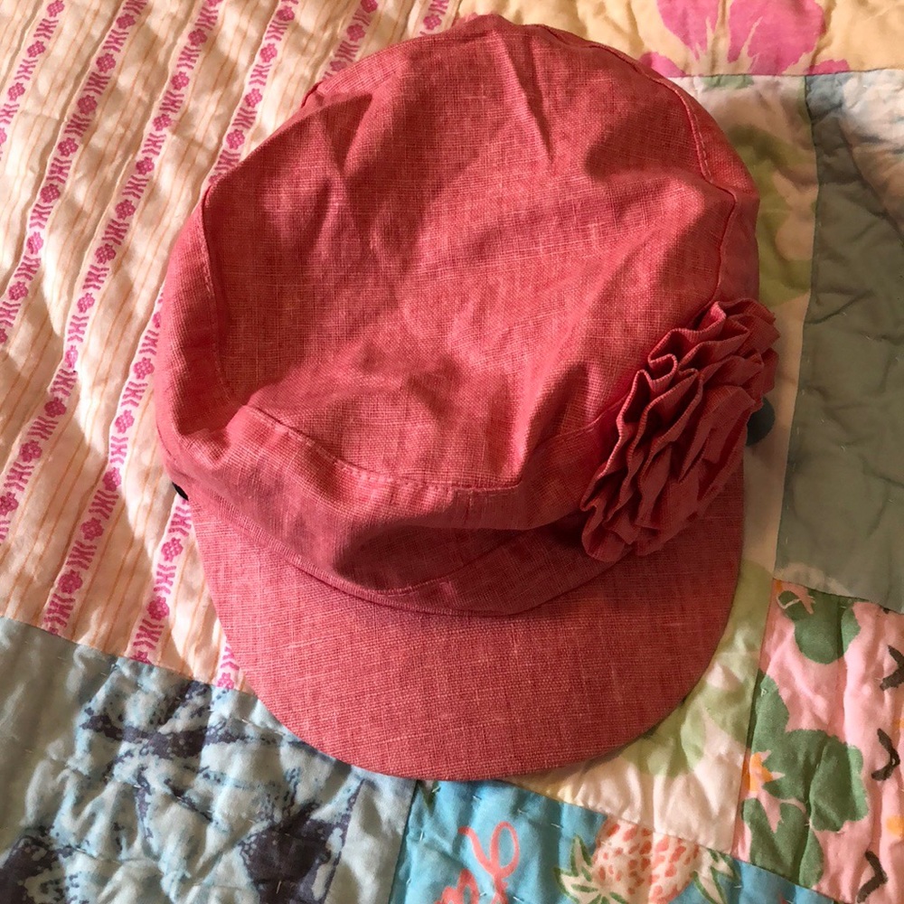NWOT D&Y Red Flower Cap